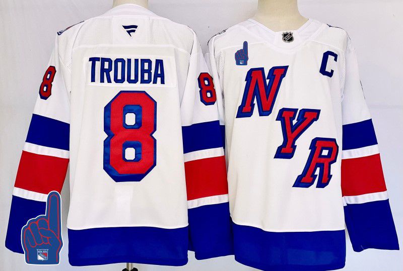 Men New York Rangers #8 Trouba White Fanatics 2025 NHL Jersey style 3->new york rangers->NHL Jersey